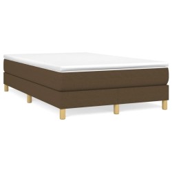 vidaXL Boxspringbett Dunkelbraun 120x200 cm Stoff