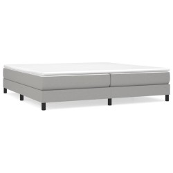 vidaXL Boxspringbett Hellgrau 200x200 cm Stoff