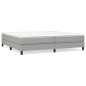 vidaXL Boxspringbett Hellgrau 200x200 cm Stoff vidaXL Boxspringbett Hellgrau 200x200 cm Stoff