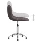 Esszimmerstühle 2 Stk. Drehbar Taupe Stoff Esszimmerstühle 2 Stk. Drehbar Taupe Stoff