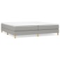 vidaXL Boxspringbett Hellgrau 200x200 cm Stoff vidaXL Boxspringbett Hellgrau 200x200 cm Stoff