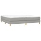 vidaXL Boxspringbett Hellgrau 200x200 cm Stoff vidaXL Boxspringbett Hellgrau 200x200 cm Stoff