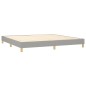 vidaXL Boxspringbett Hellgrau 200x200 cm Stoff vidaXL Boxspringbett Hellgrau 200x200 cm Stoff