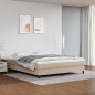 vidaXL Bettgestell Cappuccino-Braun 160x200 cm Kunstleder vidaXL Bettgestell Cappuccino-Braun 160x200 cm Kunstleder