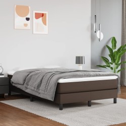 vidaXL Boxspringbett Braun 120x200 cm Kunstleder