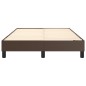 vidaXL Boxspringbett Braun 120x200 cm Kunstleder vidaXL Boxspringbett Braun 120x200 cm Kunstleder