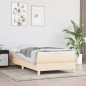 vidaXL Boxspringbett Creme 90x200 cm Stoff vidaXL Boxspringbett Creme 90x200 cm Stoff