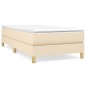 vidaXL Boxspringbett Creme 90x200 cm Stoff vidaXL Boxspringbett Creme 90x200 cm Stoff