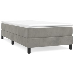 vidaXL Boxspringbett Hellgrau 80x200 cm Samt