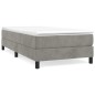 vidaXL Boxspringbett Hellgrau 80x200 cm Samt vidaXL Boxspringbett Hellgrau 80x200 cm Samt