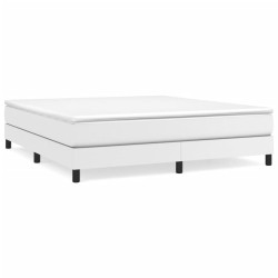 vidaXL Bettgestell Weiß 160x200 cm Kunstleder