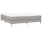 vidaXL Boxspringbett Hellgrau 160x200 cm Stoff vidaXL Boxspringbett Hellgrau 160x200 cm Stoff