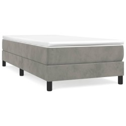 vidaXL Boxspringbett Hellgrau 90x190 cm Samt