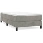 vidaXL Boxspringbett Hellgrau 90x190 cm Samt vidaXL Boxspringbett Hellgrau 90x190 cm Samt