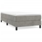 vidaXL Boxspringbett Hellgrau 90x200 cm Samt vidaXL Boxspringbett Hellgrau 90x200 cm Samt