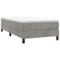 vidaXL Boxspringbett Hellgrau 90x200 cm Samt vidaXL Boxspringbett Hellgrau 90x200 cm Samt
