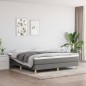 vidaXL Bettgestell Dunkelgrau 160x200 cm Stoff vidaXL Bettgestell Dunkelgrau 160x200 cm Stoff