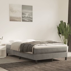 vidaXL Boxspringbett Hellgrau 120x200 cm Samt