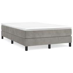 vidaXL Boxspringbett Hellgrau 120x200 cm Samt