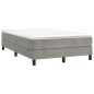 vidaXL Boxspringbett Hellgrau 120x200 cm Samt vidaXL Boxspringbett Hellgrau 120x200 cm Samt