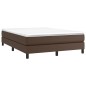 vidaXL Boxspringbett Braun 140x190 cm Kunstleder vidaXL Boxspringbett Braun 140x190 cm Kunstleder