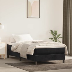 vidaXL Boxspringbett Schwarz 90x200 cm Samt