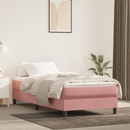 vidaXL Boxspringbett Rosa 100x200 cm Samt