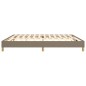 vidaXL Bettgestell Taupe 200x200 cm Stoff vidaXL Bettgestell Taupe 200x200 cm Stoff