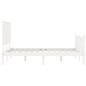 Massivholzbett mit Kopfteil Weiß 140x190 cm Massivholzbett mit Kopfteil Weiß 140x190 cm