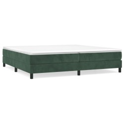 vidaXL Boxspringbett Dunkelgrün 200x200 cm Samt