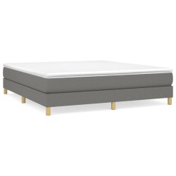 vidaXL Boxspringbett Dunkelgrau 180x200 cm Stoff