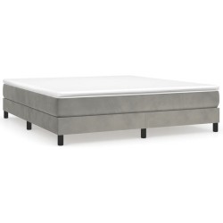 vidaXL Boxspringbett Hellgrau 180x200 cm Samt