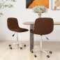 Esszimmerstühle 2 Stk. Drehbar Braun Stoff Esszimmerstühle 2 Stk. Drehbar Braun Stoff