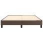 vidaXL Boxspringbett Braun 140x200 cm Kunstleder vidaXL Boxspringbett Braun 140x200 cm Kunstleder