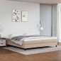 vidaXL Boxspringbett Cappuccino-Braun 200x200 cm Kunstleder vidaXL Boxspringbett Cappuccino-Braun 200x200 cm Kunstleder
