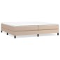vidaXL Boxspringbett Cappuccino-Braun 200x200 cm Kunstleder vidaXL Boxspringbett Cappuccino-Braun 200x200 cm Kunstleder