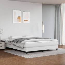 vidaXL Bettgestell Weiß 180x200 cm Kunstleder
