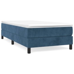 vidaXL Boxspringbett Dunkelblau 90x200 cm Samt