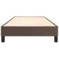 vidaXL Boxspringbett Braun 100x200 cm Kunstleder vidaXL Boxspringbett Braun 100x200 cm Kunstleder