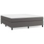 vidaXL Boxspringbett Grau 180x200 cm Kunstleder vidaXL Boxspringbett Grau 180x200 cm Kunstleder