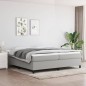 vidaXL Bettgestell ohne Matratze Hellgrau 200x200 cm Stoff vidaXL Bettgestell ohne Matratze Hellgrau 200x200 cm Stoff