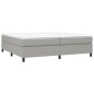 vidaXL Bettgestell ohne Matratze Hellgrau 200x200 cm Stoff vidaXL Bettgestell ohne Matratze Hellgrau 200x200 cm Stoff