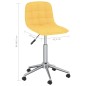 Esszimmerstühle 2 Stk. Drehbar Gelb Stoff Esszimmerstühle 2 Stk. Drehbar Gelb Stoff