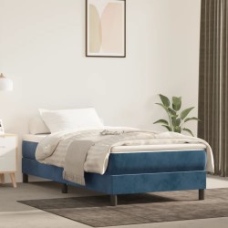 vidaXL Boxspringbett Dunkelblau 80x200 cm Samt