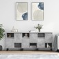 Sideboards 3 Stk. Betongrau Holzwerkstoff Sideboards 3 Stk. Betongrau Holzwerkstoff