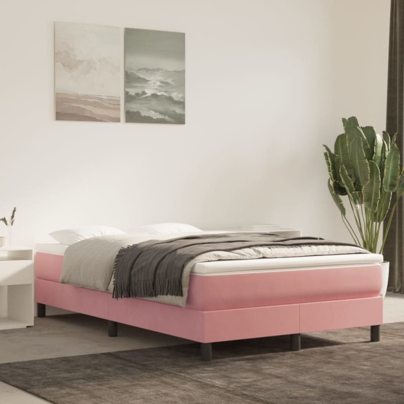 vidaXL Boxspringbett Rosa 120x200 cm Samt vidaXL Boxspringbett Rosa 120x200 cm Samt