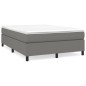 vidaXL Boxspringbett Dunkelgrau 140x200 cm Stoff vidaXL Boxspringbett Dunkelgrau 140x200 cm Stoff