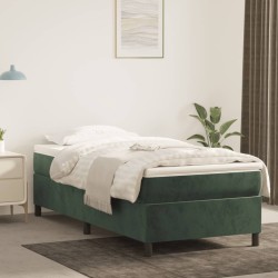vidaXL Bettgestell Dunkelgrün 90x190 cm Samt