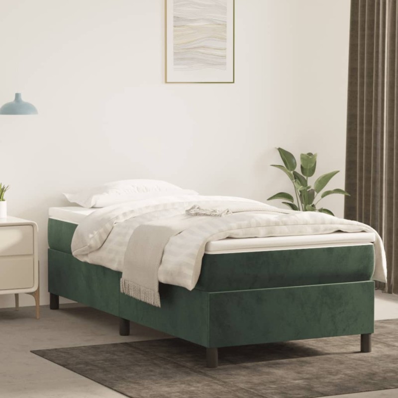 vidaXL Bettgestell Dunkelgrün 90x190 cm Samt vidaXL Bettgestell Dunkelgrün 90x190 cm Samt