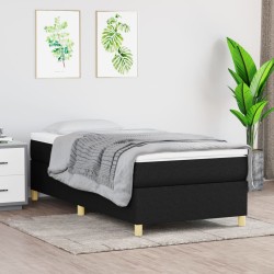 vidaXL Boxspringbett Schwarz 90x190 cm Stoff